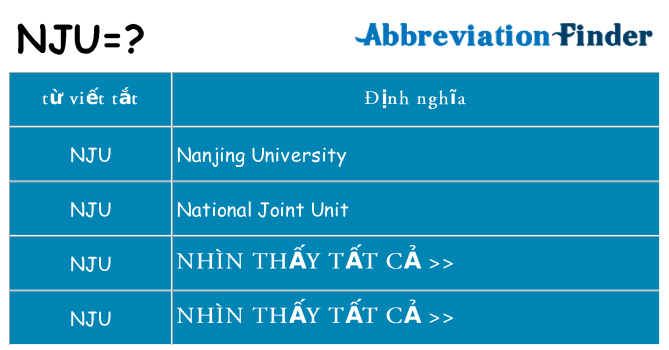 nju hiện những gì đứng cho