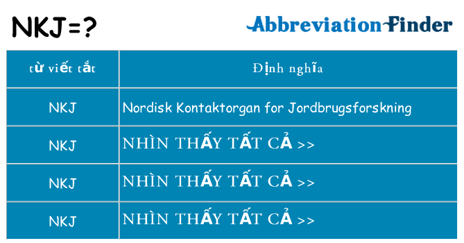 nkj hiện những gì đứng cho