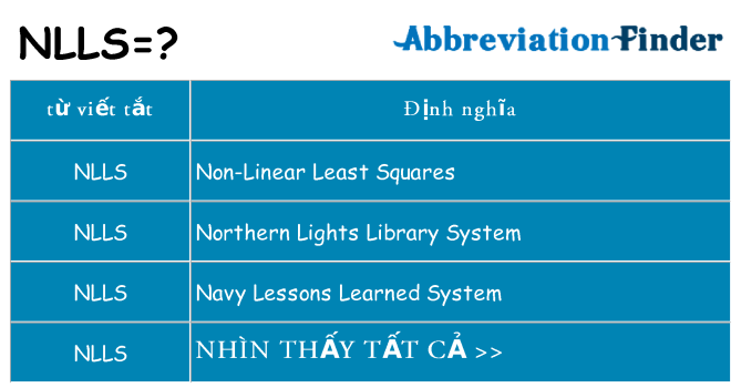 nlls hiện những gì đứng cho