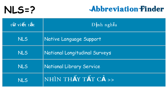 nls hiện những gì đứng cho