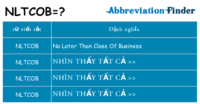 nltcob hiện những gì đứng cho