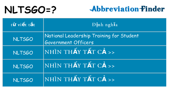 nltsgo hiện những gì đứng cho