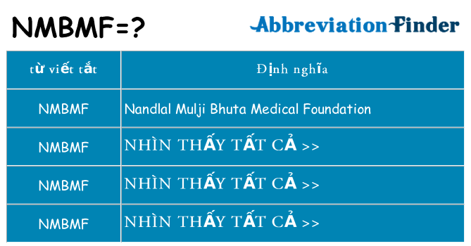 nmbmf hiện những gì đứng cho