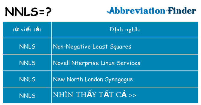nnls hiện những gì đứng cho
