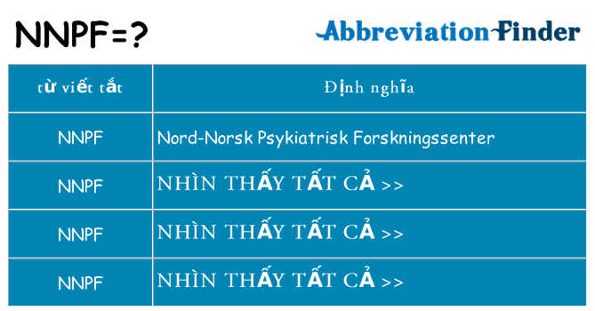 nnpf hiện những gì đứng cho