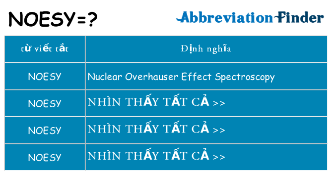 noesy hiện những gì đứng cho