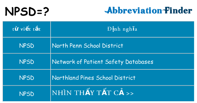 npsd hiện những gì đứng cho