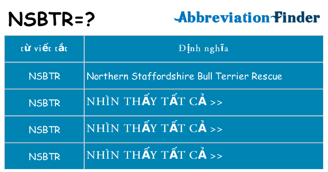 nsbtr hiện những gì đứng cho