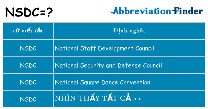 nsdc hiện những gì đứng cho