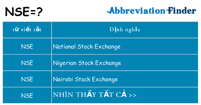 nse hiện những gì đứng cho