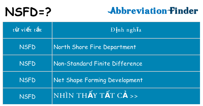 nsfd hiện những gì đứng cho
