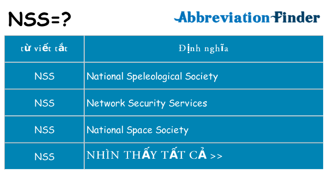 nss hiện những gì đứng cho