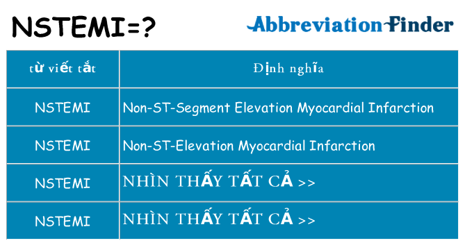 nstemi hiện những gì đứng cho