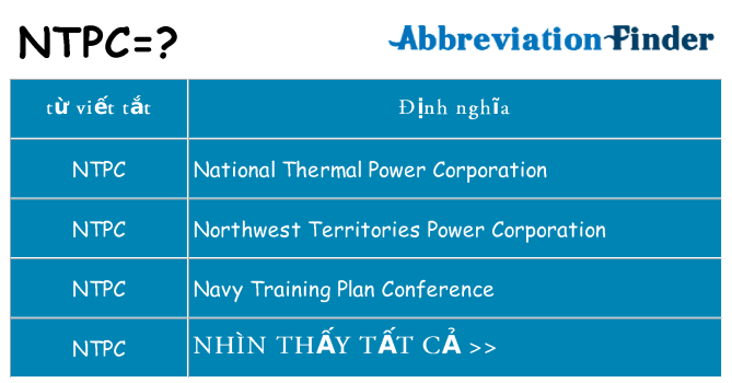 ntpc hiện những gì đứng cho