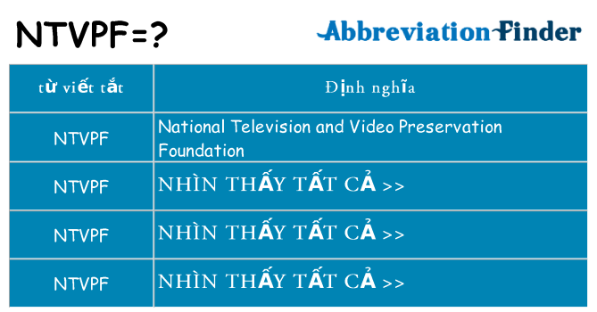 ntvpf hiện những gì đứng cho