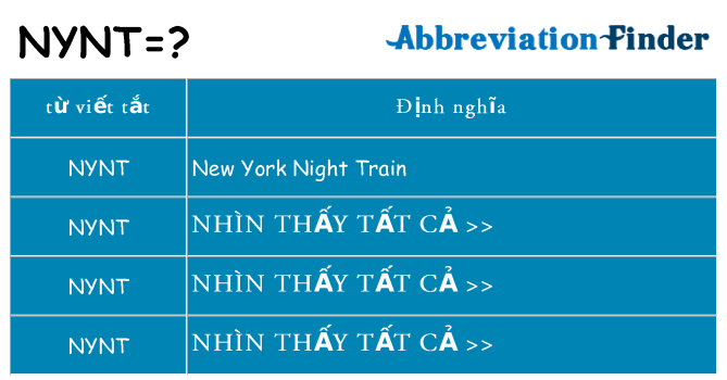 nynt hiện những gì đứng cho