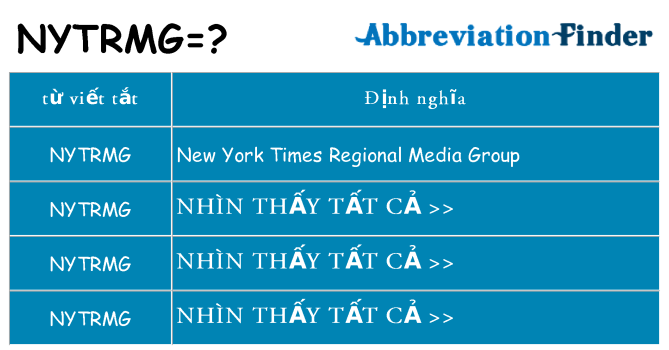 nytrmg hiện những gì đứng cho