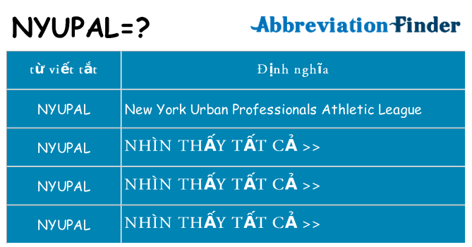 nyupal hiện những gì đứng cho