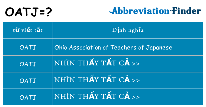 oatj hiện những gì đứng cho