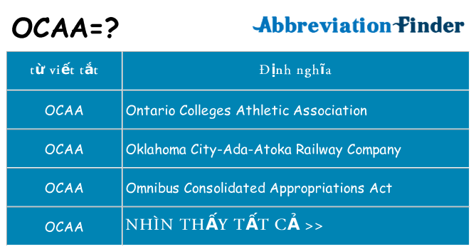 ocaa hiện những gì đứng cho