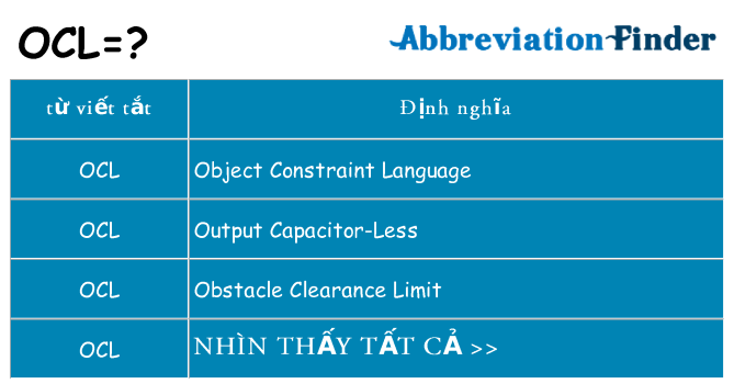 ocl hiện những gì đứng cho