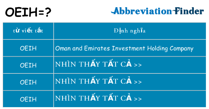 oeih hiện những gì đứng cho