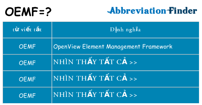 oemf hiện những gì đứng cho