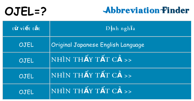 ojel hiện những gì đứng cho