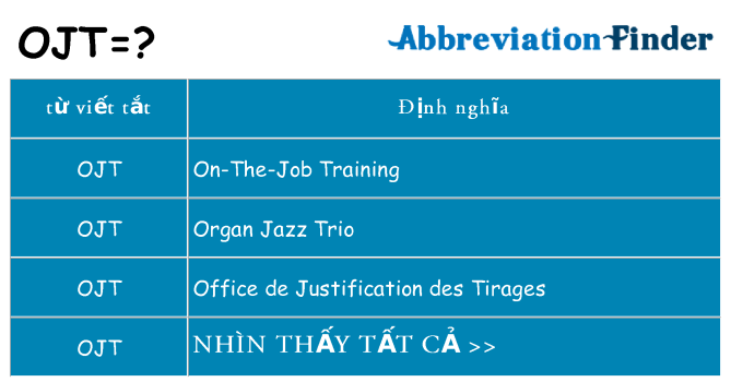 ojt hiện những gì đứng cho