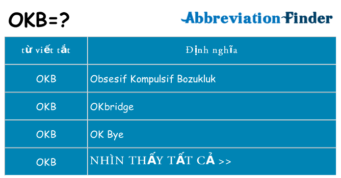 okb hiện những gì đứng cho