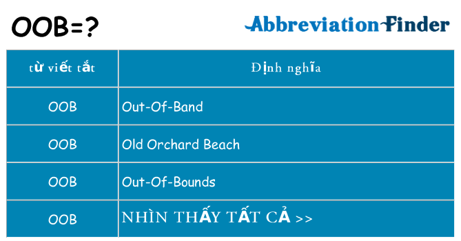oob hiện những gì đứng cho