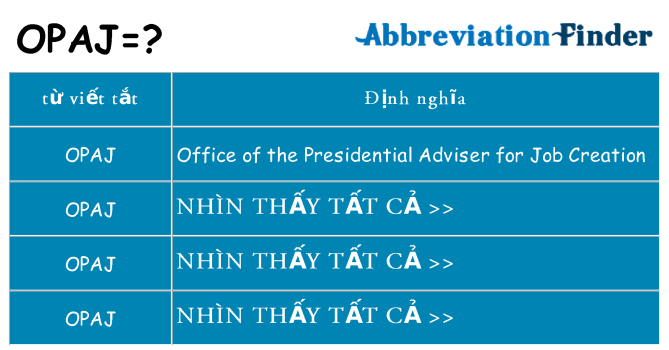 opaj hiện những gì đứng cho