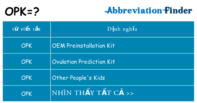 opk hiện những gì đứng cho