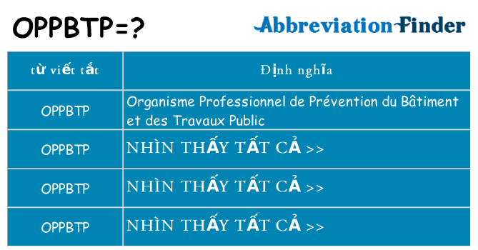 oppbtp hiện những gì đứng cho