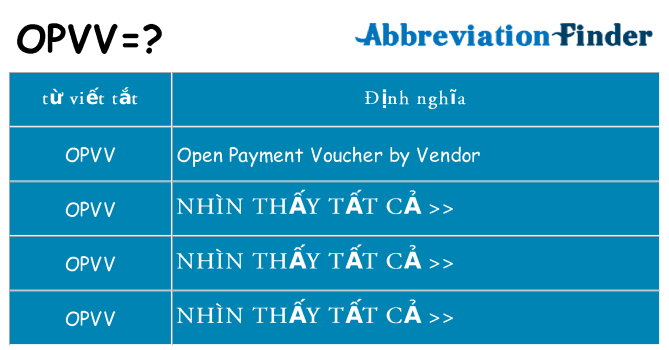 opvv hiện những gì đứng cho