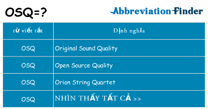 osq hiện những gì đứng cho