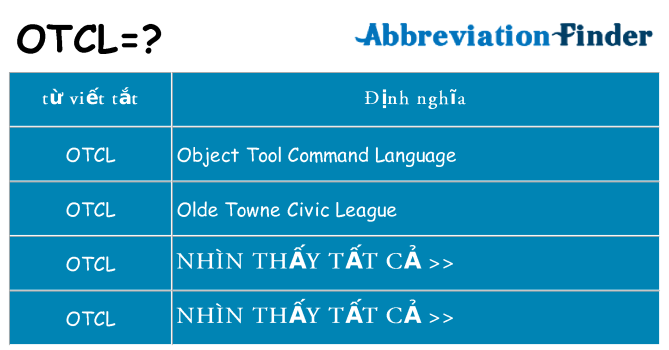 otcl hiện những gì đứng cho