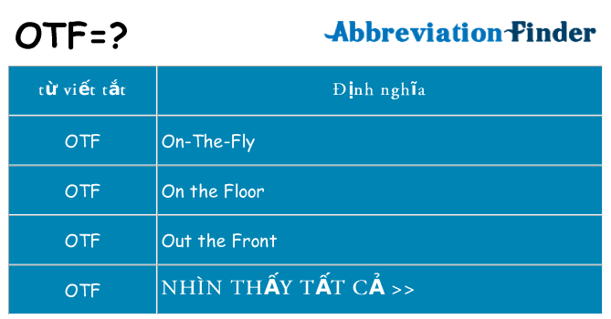 otf hiện những gì đứng cho