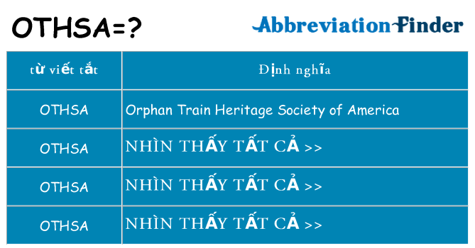 othsa hiện những gì đứng cho