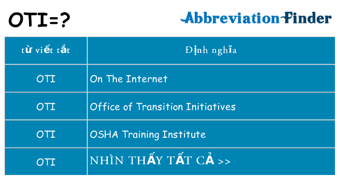 oti hiện những gì đứng cho