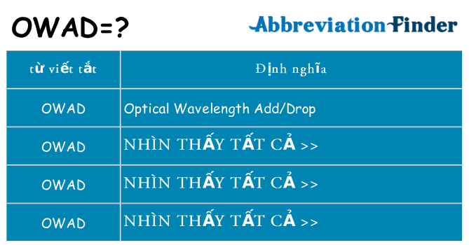 owad hiện những gì đứng cho