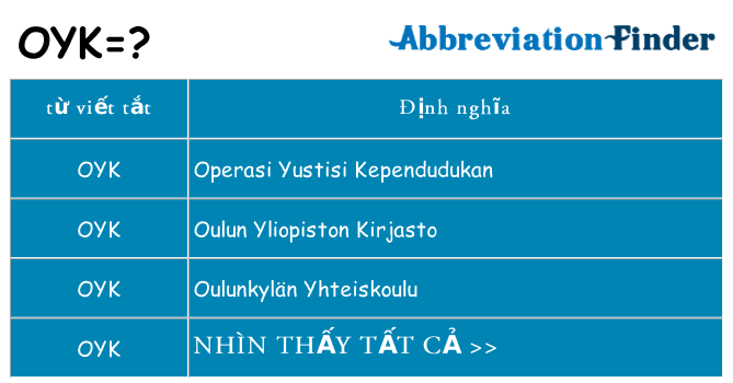 oyk hiện những gì đứng cho