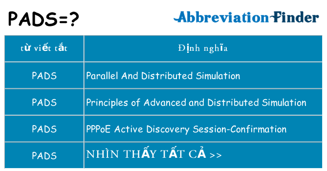 pads hiện những gì đứng cho