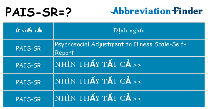 pais-sr hiện những gì đứng cho