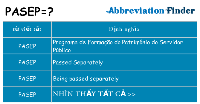 pasep hiện những gì đứng cho