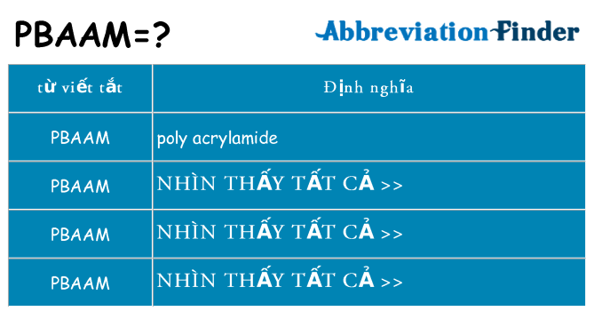 pbaam hiện những gì đứng cho