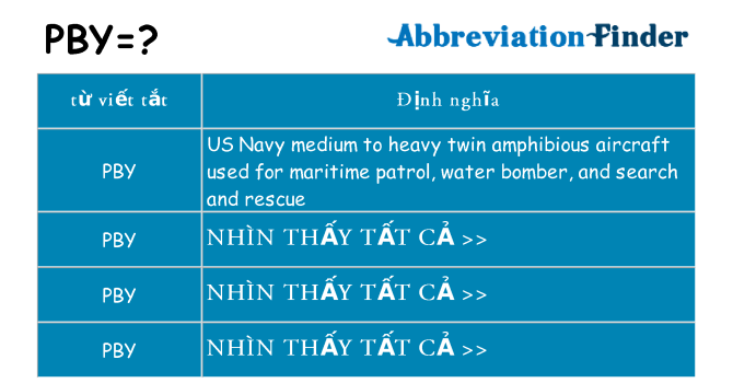 pby hiện những gì đứng cho