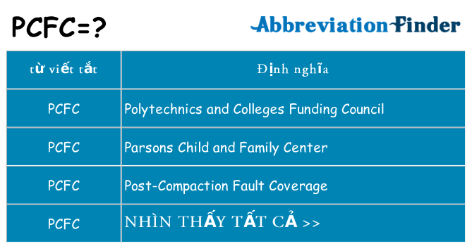 pcfc hiện những gì đứng cho