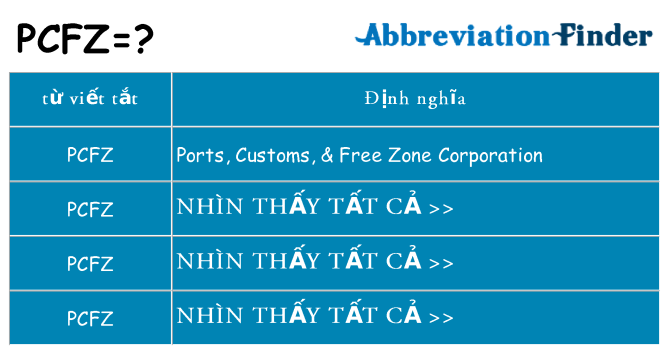 pcfz hiện những gì đứng cho