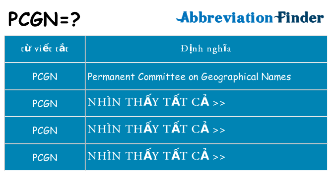 pcgn hiện những gì đứng cho